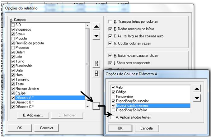 limites de especificação