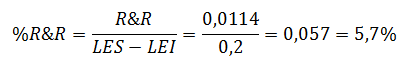 formula del %R&R